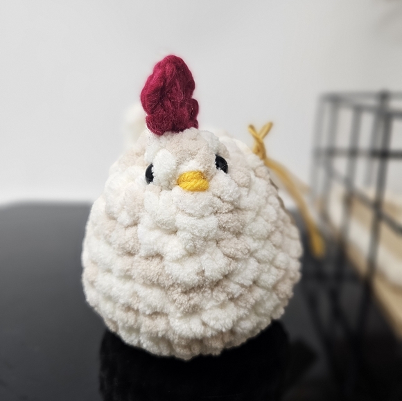 Emotional Support Chicken, Crochet Chicken, Handmade Chicken Plush - Picture 6 of 10